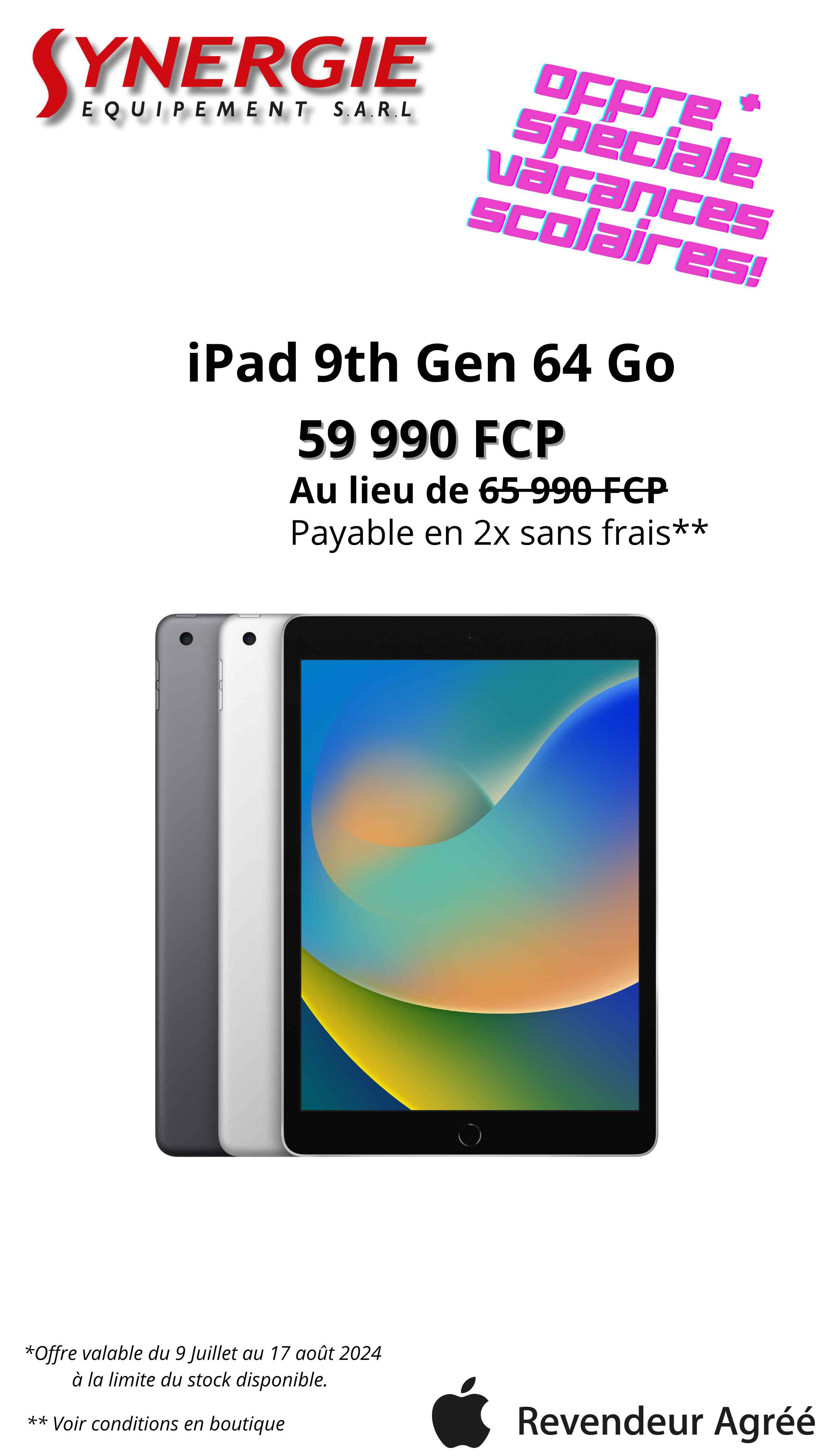 Prix spécial sur l'iPad 9th Génération